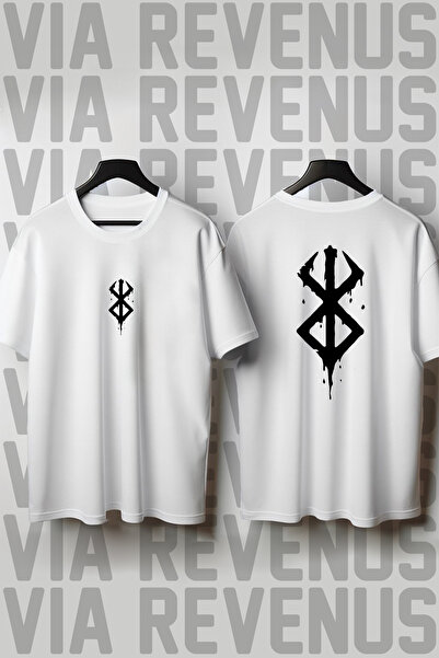 Vordevia Berserk Ön ve Arka Baskılı Geniş Kalıp Tshirt