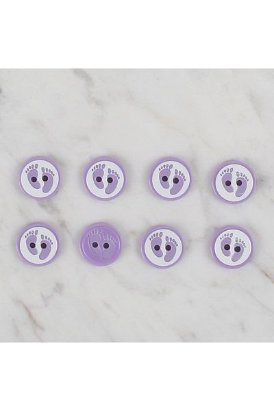 Hangora Loren Crafts Lilac 8 Footprint Button - 437