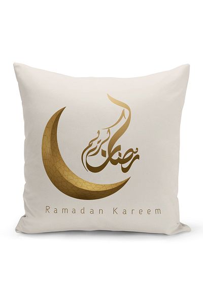 Bertille Home Ramadan Series Double Sided Digital Printed Throw Pillow Case (Ramadan Cushion Cover)