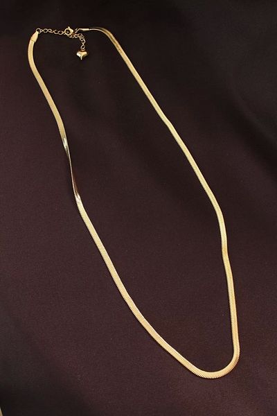 Clariss قلادة سلسلة إيطالية من الفولاذ باللون الذهبي عيار 316L مقاس 60 سم