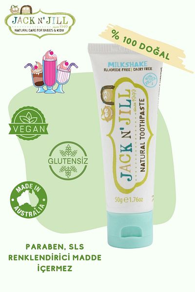 Jack N'Jill 50 Gr Organic Natural Toothpaste - Milkshake Flavored