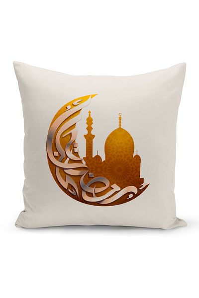 Bertille Home Ramadan Series Double Sided Digital Printed Throw Pillow Case (Ramadan Cushion Cover)