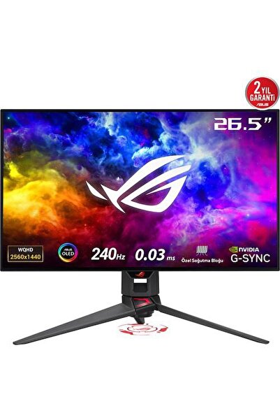 ASUS Rog Swift Pg27aqdm 27" 0.3 Ms Qhd G-sync Oled Oyuncu Monitörü