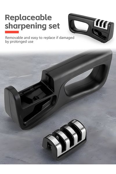 Saharaz Knife Sharpener,with 4 Stages,Non Slip Durable,Best Gift for Household and Chef’s Choice