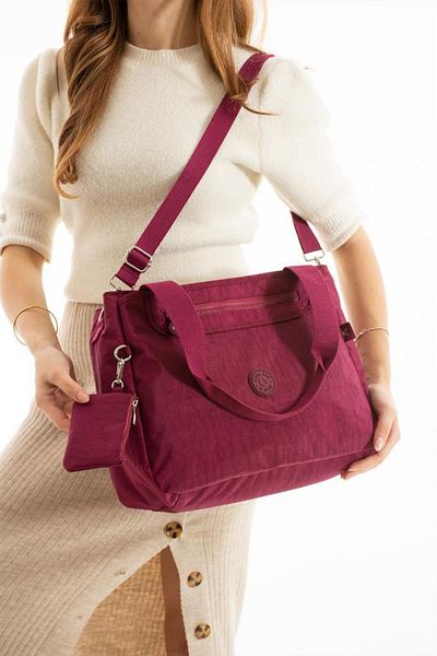 Baginn Geantă de umăr pentru femei, 33*28 cm, cu curea încrucișată, geantă de mesager, geantă de mână din material textil ușor, rezistent la apă