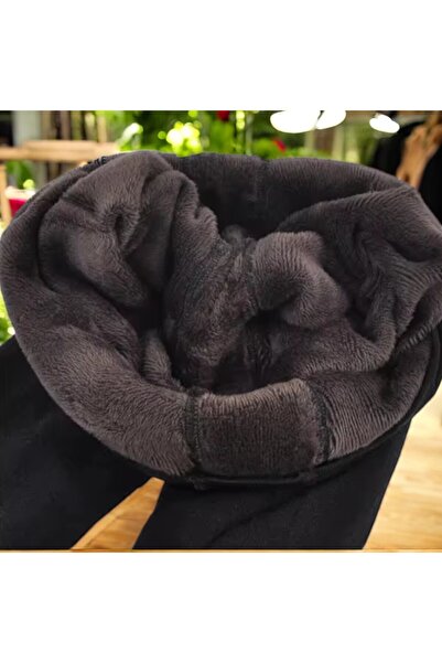 SOSYETEZGAHI Termal Tayt Kadin Kıslık Pelus Cift Kullanimli Tüylü Kalin Polar...