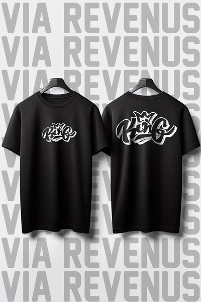 Vordevia Μπλουζάκι King με στάμπα με φαρδιά εφαρμογή μπροστά και πίσω