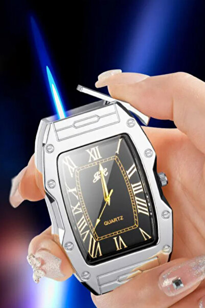 İŞTE BU Kişiye Özel İsimli Saatli Rüzgar Geçirmez Gazlı Çakmak