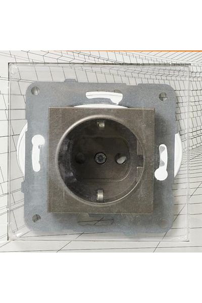 STOREMAX Svticaret Novella Anthracite Ground Socket Child Protection Mechanism + Button Cover Quick Connection Child