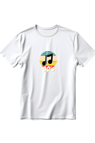 EZG Business نموذج التسعينيات مطبوع - تي شيرت قطني كبير الحجم للجنسين