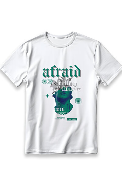 EZG Business Μπλουζάκι Afraid Model με στάμπα Unisex Oversize - 100% βαμβάκι,...