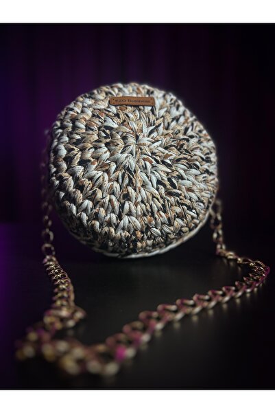 EZG Business Τσάντα ώμου πλεκτής κατασκευής με μοντέρνο σχέδιο λεοπάρ τύπου M...