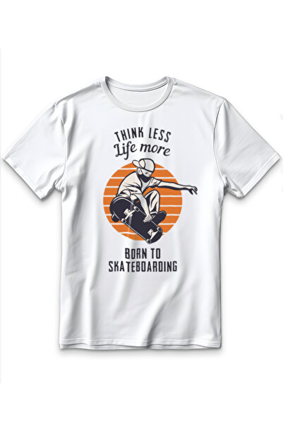 EZG Business BORNTOSKATEBOARD Μπλουζάκι Unisex Oversize - 100% Βαμβάκι, Διαπν...