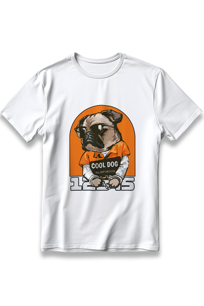 EZG Business Μπλουζάκι Unisex Oversize PUG με στάμπα, 100% βαμβακερό, χοντρό