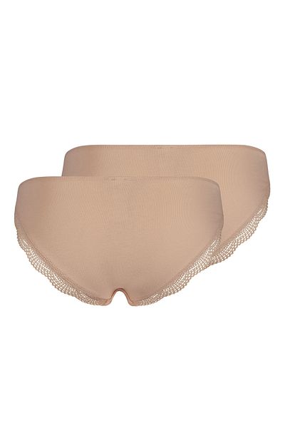 Skiny Damen Slips, 2er Pack - Rio Slip DP, Classic Cotton, Spitze, Baumwoll-Stretch