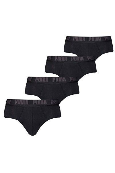 Puma Herren Slips, 4er Pack - Basic Brief ECOM, Cotton Stretch, Everyday