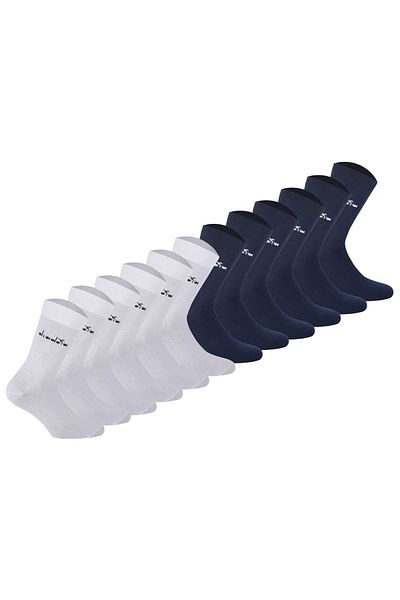 Diadora Unisex Socken, 12er Pack - Sportsocken, Baumwolle, Logo, einfarbig