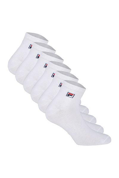Fila Quarter Socken Unisex, 6 Paar - Kurzsocken, Sport, Logo-Bund, uni, 35-46