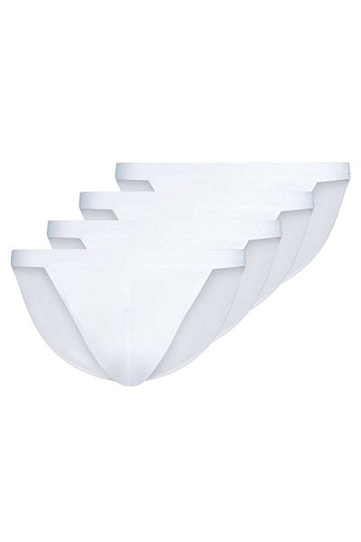 Skiny Herren Tanga-Slip, 4er Pack - Cotton Retro, Unterhose, Feinripp, Baumwolle