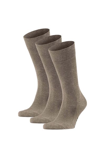 FALKE Herren Socken - 3er Pack Family SO, Allrounder Strümpfe, Uni, Baumwollmischung