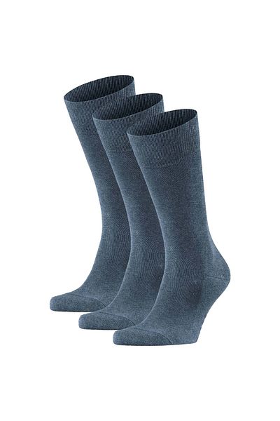 FALKE Herren Socken - 3er Pack Family SO, Allrounder Strümpfe, Uni, Baumwollmischung
