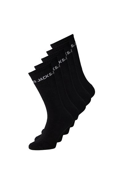Jack & Jones JACK&JONES Kinder Tennissocken, 5er Pack - JACBASIC LOGO TENNISSOCK, Baumwollmischung, Logo