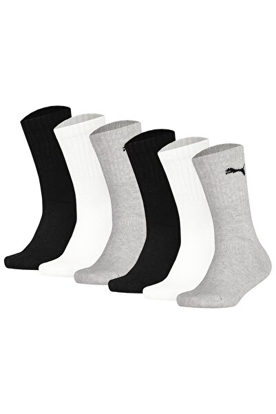 Puma Kinder Socken, 6er Pack - Sport Junior, Frottee-Sohle, Rippbündchen, Logo