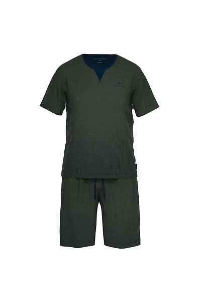 Tom Tailor Herren Schlafanzug - kurz, Rundhals, Pyjama, Piqué