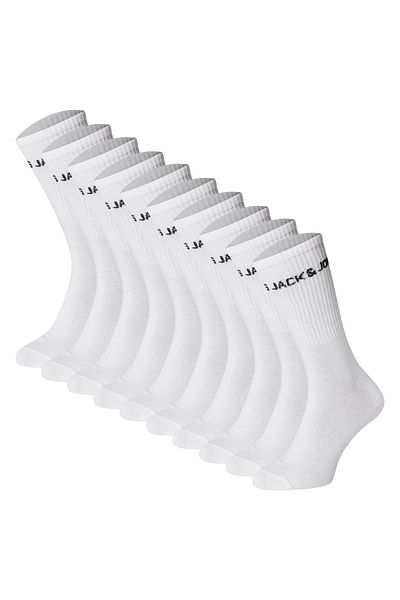 Jack & Jones JACK&JONES Kinder Tennissocken, 10er Pack - JACREGEN TENNIS SOCKS, Baumwollmischung, Logo