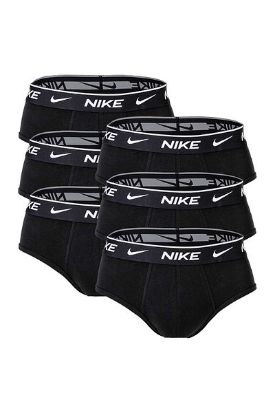 Nike Herren Slips, 6er Pack - Briefs, Logobund, Cotton Stretch