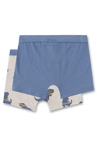 Sanetta Jungen Shorts, 2er Pack - Pants, Unterhosen, Baumwoll-Stretch, Dino