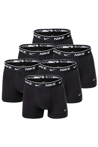 Nike Herren Boxer Shorts, 6er Pack - Trunks, Logobund, Cotton Stretch