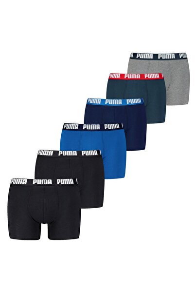 Puma Herren Boxer Shorts, 6er Pack - Basic Boxer ECOM, Cotton Stretch, Everyday