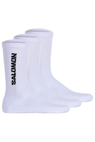 Salomon Packung mit 3 Unisex-Socken – Every Day Equip, Frottee, Stütz-Zone, Logo
