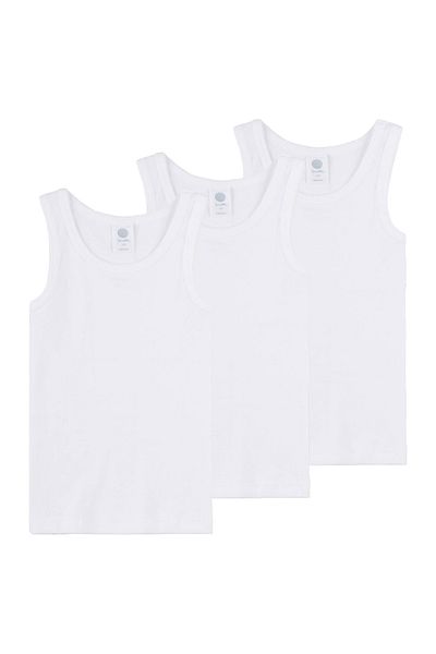 Sanetta Jungen Unterhemden 3er Pack - Tank Top, Basic, Organic Cotton, einfarbig