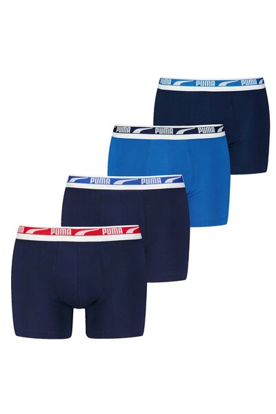 Puma Herren Boxershorts, 4er Pack - Everyday Multi Logo ECOM, Cotton Stretch
