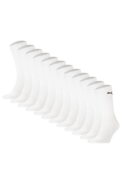 Puma Unisex Sportsocken, 12er Pack - Sport Crew Socken, ECOM, Logo, einfarbig