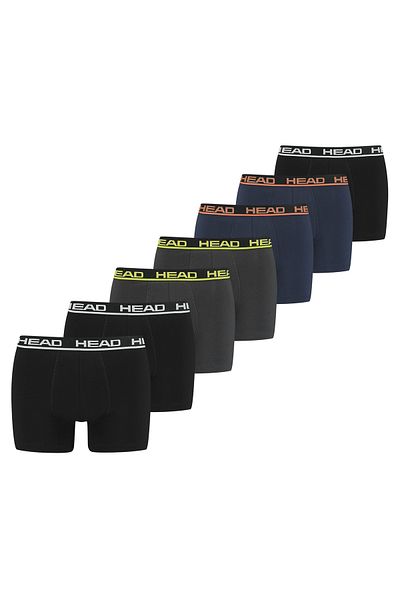 Head Herren Boxershorts, 7er Pack - Basic Boxer Trunks ECOM, Cotton Stretch
