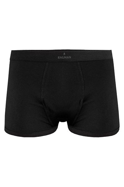 Ragman Herren Boxershorts, 4er Pack - Unterwäsche, Unterhose, Baumwollmischung, Logo, einfarbig