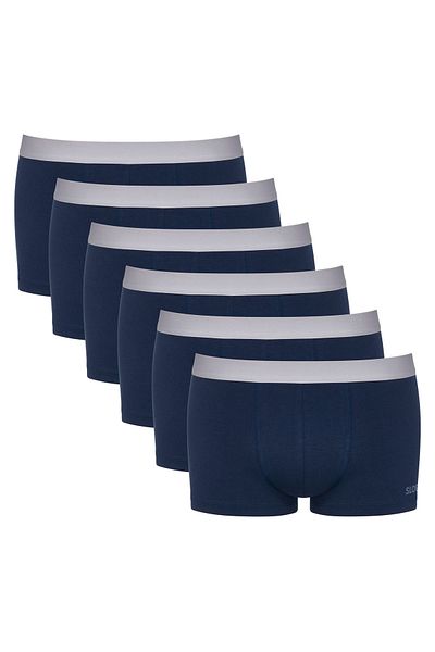 SLOGGI Herren Boxershorts, 6er Pack - Hipster, GO ABC 2.0, Baumwolle,  einfarbig