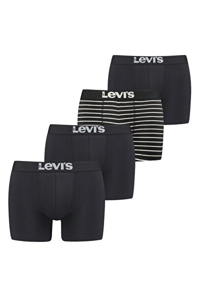 Levi's LEVI´S Herren Trunks, 4er Pack - Solid Basic Boxer & Vintage Stripe, ECOM