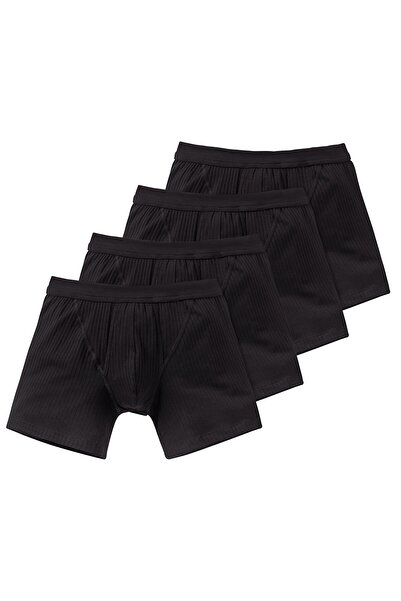 Schiesser Herren Shorts 4er Pack - Cotton Essentials, Authentic, Nadelzug, uni