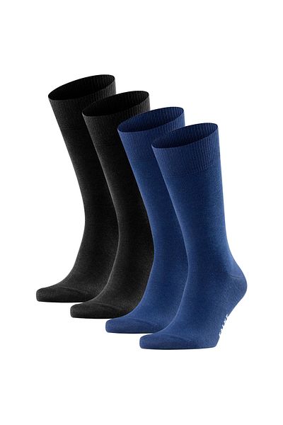 FALKE Herren Socken, 4er Pack - Happy, Kurzsocken, Baumwolle