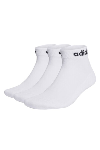 adidas Unisex Quarter Socken, 3er Pack - Linear Cushioned Ankle, Logo, gepols...