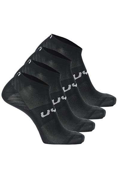 UYN Unisex Sneaker Socken, 4er Pack - Essentials Sneaker Socken, Logo, einfarbig