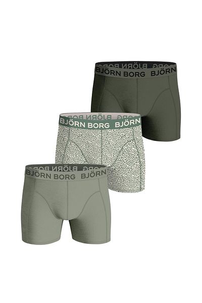 Björn Borg BJÖRN BORG Herren Boxershorts, 3er Pack - Cotton Stretch Trunks, Big Logo, Unterhose, Baumwolle