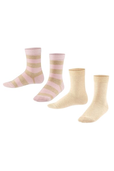 FALKE Kinder Socken, 2er Pack - Happy Stripe, Kurzsocken, gestreift