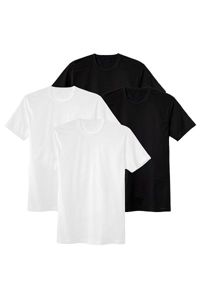 Calida Herren T-Shirt, 4er Pack - Natural Benefit, Rundhals-Ausschnitt, 100% Baumwolle