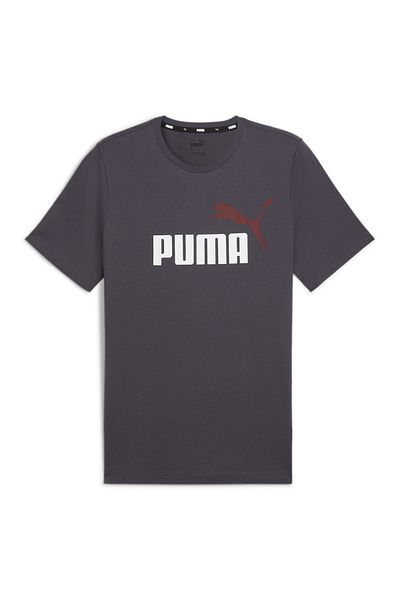 Puma Herren T-Shirt - ESS+ Essentials 2 Col Logo Tee, Rundhals, Kurzarm, uni