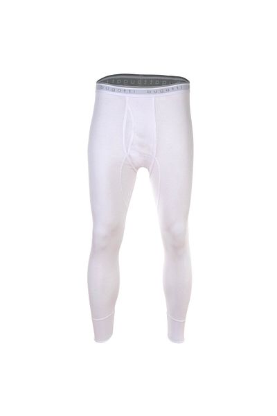 BUGATTI Herren Lange Unterhose - Feinripp, Eingriff, Baumwolle, einfarbig